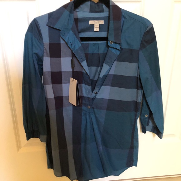 Burberry Tops - New! Burberry 3/4 sleeve blouse - XS